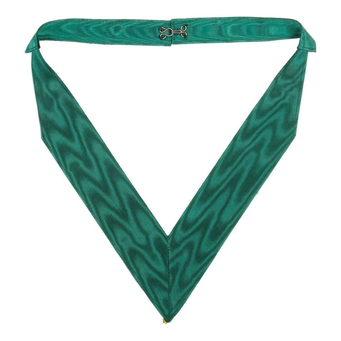 1 Past Master Allied Masonic Degrees Collarette - Bottle Green Moire Ribbon - Image 1